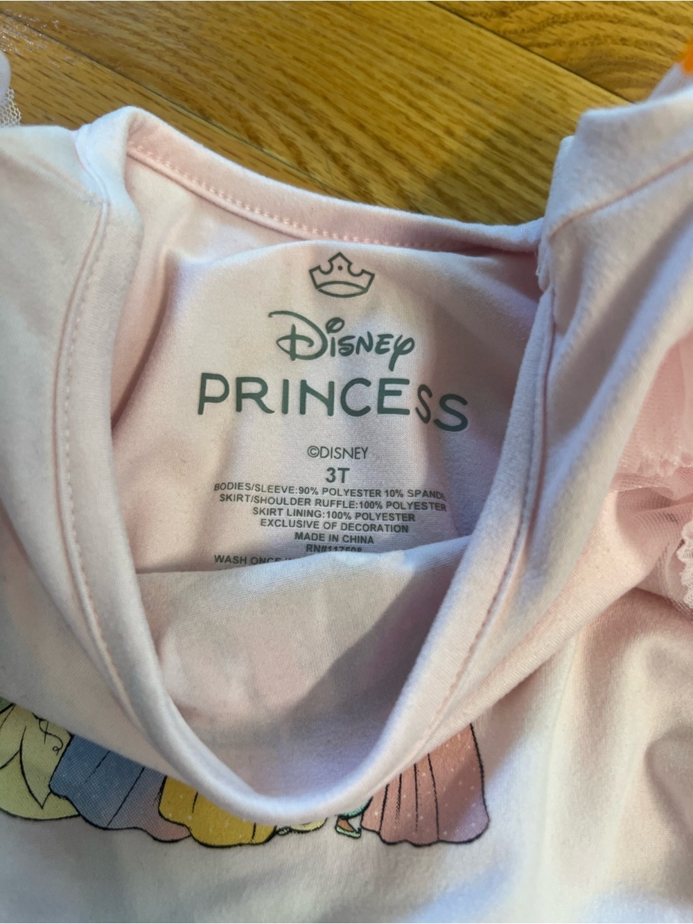 Disney Pink Princess Tulle Dress with Character Print - Picture 4 of 4